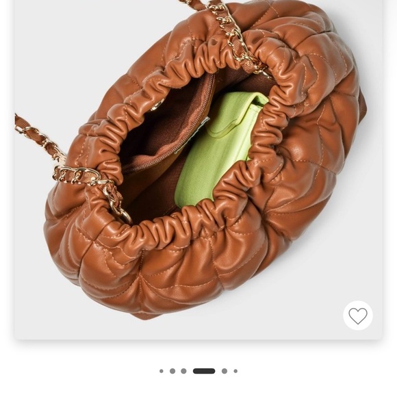 Cognac women’s bag w chain straps . Crossbody or over the shoulder!!! CLEAN - Picture 3 of 9